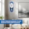Ajanta 1627 Musical Pendulum Wall Clock &ndash; Blue   Quartz Movement   Hourly Melodies &amp; Night Sensor   Elegant Oval Design   50.7 x 24.9 cm