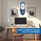 Ajanta 1627 Musical Pendulum Wall Clock &ndash; Blue   Quartz Movement   Hourly Melodies &amp; Night Sensor   Elegant Oval Design   50.7 x 24.9 cm