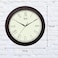 Ajanta Sweep Analog Wall Clock &ndash; 31cm Round Brown Design with Roman Numerals, Silent Non-Ticking Quartz Movement, Plastic Frame &ndash; Classic Decorative Wall Clock for Home &amp; Office