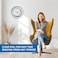 Ajanta Silent Sweep Analog Wall Clock &ndash; White Plastic Frame with Glass Face   30.3 x 30.3 x 4.5 cm   Elegant Round Wall Clock for Home &amp; Office &ndash; Model 2937-White