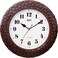 Ajanta Vintage Sweep Wall Clock 5017-Mahogany &ndash; 14 Inch Silent Quartz Analog Wall Clock with Big Display &amp; Matt Wood Finish, Decorative Wall Clock for Living Room, Bedroom &amp; Office