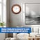 Ajanta 1627 Musical Pendulum Wall Clock &ndash; Blue   Quartz Movement   Hourly Melodies &amp; Night Sensor   Elegant Oval Design   50.7 x 24.9 cm