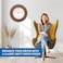 Ajanta 1627 Musical Pendulum Wall Clock &ndash; Blue   Quartz Movement   Hourly Melodies &amp; Night Sensor   Elegant Oval Design   50.7 x 24.9 cm