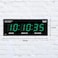 Ajanta Quartz Digital Wall Clock &ndash; Green LED Display with Battery Backup, Electric Powered, Accurate Quartz Timekeeping &ndash; Modern Plastic Wall Clock for Home &amp; Office (Model 127-Green)