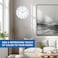 Ajanta 6087 Designer Wall Clock &ndash; White   Silent Sweep Movement   Dome Glass   Shimmery Silver Markers   Luxury Home &amp; Office D&eacute;cor