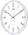 Ajanta 6087 Designer Wall Clock &ndash; White   Silent Sweep Movement   Dome Glass   Shimmery Silver Markers   Luxury Home &amp; Office D&eacute;cor
