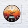 Ajanta Designer Wall Clock 6097 &ndash; Brown   Silent Sweep Movement   Dome Glass   Elegant White Dial with Silver Markers   Home &amp; Office D&eacute;cor