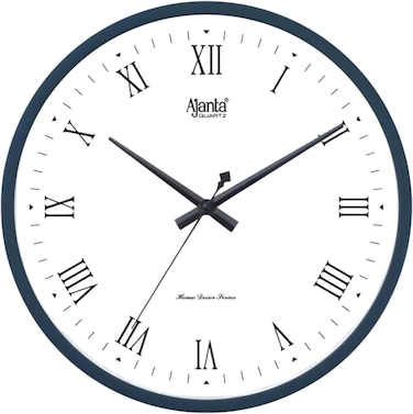 Ajanta Wall Clock 10027 &ndash; Blue Home D&eacute;cor Series   Silent Sweep Movement, Accurate Quartz Clock   Stylish Wall Timepiece for Home &amp; Office
