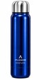 Atlasflask Stainless Steel Vacuum Bottle, Double-Wall Insulated and Leak-Resistant, Blue, 220 ml