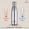 Atlasware Stainless Steel Hot & Cold Vacuum Bottle, Double-Wall Insulated and Leak-Resistant, Silver, 350 ml