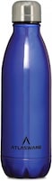 Atlasware Stainless Steel Vacuum Bottle, Double-Wall Insulated and Leak-Resistant, Blue, 350 ml