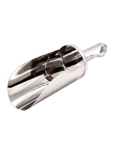 Round Shaped Scoop &ndash; Silver, Durable Metal Scoop for Kitchen, Pantry, or Bar Use
