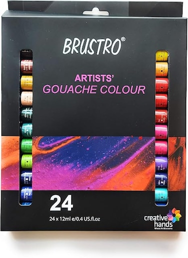 Brustro Acrylic Gouache Colour set of 24 colours