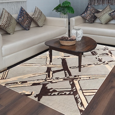 Ramsha Handmade Multi Color- CNZT 06 202x292cm Tencil &amp; Wool Printed Decor Hand Tufted Rug
