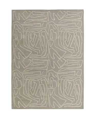 Ramsha Handmade Light Grey Color 250x350cm Study Room Hand Tufted Rug - HTWV 38
