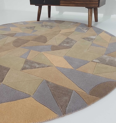 Handmade Ramsha Indoor Multi Color 200cm Round Hand Tufted Rug - HTWV 50