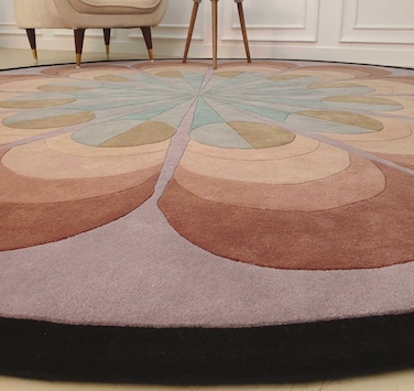 Ramsha Handmade Indoor &amp; Outdoor Rug Multi Color 300cm Round Hand Tufted Rug - HTW 54