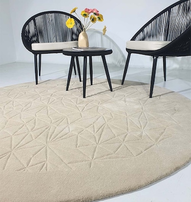 Ramsha Handmade Area Rug Multi Color 200cm Round Hand Tufted Rug - HTW 65