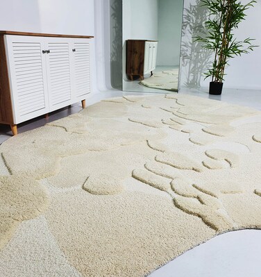 Ramsha Handmade Area Rug Multi Color 200x300cm Wool &amp; Cotton Hand Tufted Rug - HTW 69