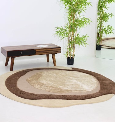 Handmade Ramsha Indoor 200 cm Round Shape Multi Color Area Hand Tufted Rug - HTWV 95