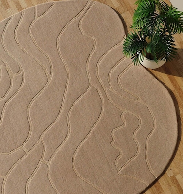 Ramsha Handmade Off-White 200x300cm Handmade Floor Rug  HTWV 109