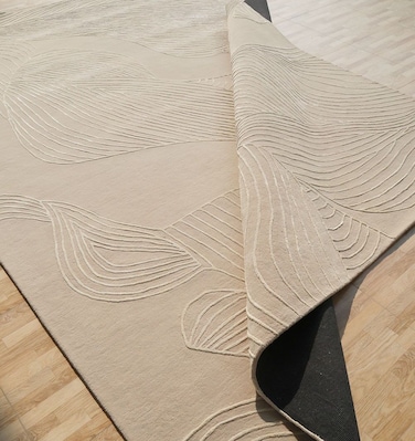 سجادة الجوت المضفرة سجادة سوداء وطبيعية 90 سم سجادة مستديرة الشكل