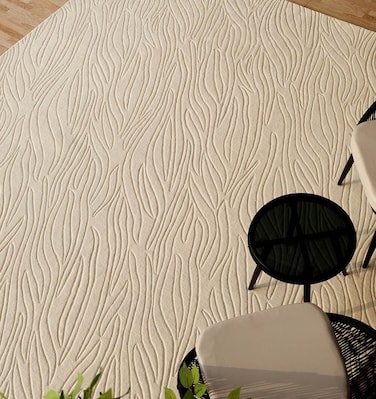 Handmade Ramsha Natural White Color 300X400 CM Handmade Area Rug - HTW-89