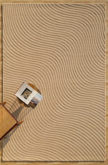 سجادة الجوت المضفرة سجادة سوداء وطبيعية 90 سم سجادة مستديرة الشكل