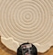 Ramsha Handmade Living Room Natural White Color 183x200 cm Handmade Area Rug - HTWV-138