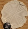 Ramsha Handmade Living Room Natural White Color 183x200 cm Handmade Area Rug - HTWV-138