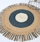Handmade Natural &amp; Blue Color 90 CM Ramsha Braided Jute Round Rug - BR 001
