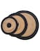 Handmade Natural &amp; Black Color 90 CM Ramsha Braided Jute Round Rug - BR 003