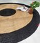 Handmade Natural &amp; Black Color 150 CM Ramsha Living Room Braided Jute Round Rug - BR 003