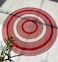 Ramsha Handmade 90 CM Indoor Cotton Round Rug in Red &amp; White Color - BR 005