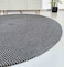 Handmade Black &amp; White Color 120 CM Ramsha Cotton Round Rug - BR 007