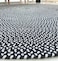 Handmade Black &amp; White Color 120 CM Ramsha Cotton Round Rug - BR 007