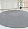 Handmade Black &amp; White Color 120 CM Ramsha Cotton Round Rug - BR 007