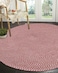 Handmade Pink Color 90 CM Cotton Round Rug - BR 011