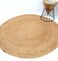 Ramhsa Handmade Jute Natural Color 90 CM Braided Round Rug - BR 013