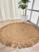 Handmade Natural Color 120 CM Braided Jute Floor Round Rug - BR 015