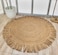 Handmade Natural Color 120 CM Braided Jute Floor Round Rug - BR 015
