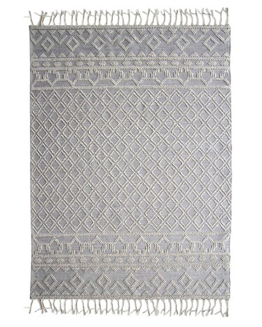 Ramsha Handmade Natural White Color 170x240cm Indoor Decor Woven Rug - SRN 004