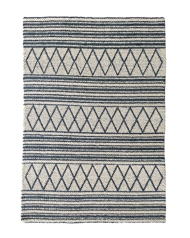 Ramsha Handmade Natural &amp; Grey Color 200x300cm Wool Cotton Outdoor Decor Woven Rug - SRN 010
