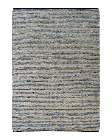 Ramsha Handmade Area Rug Multi Color 200x300cm Jute &amp; Leather Woven Rug - WR 015