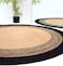 Ramsha Handmade round shaped natural black color jute rug 120 cm br-028 Braided Jute Floor Round Rug
