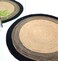 Ramsha Handmade round shaped natural black color jute rug 120 cm br-028 Braided Jute Floor Round Rug