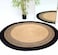 Ramsha Handmade round shaped natural black color jute rug 120 cm br-028 Braided Jute Floor Round Rug