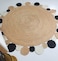 Handmade Ramsha jute rug round rug 120 cm outdoor rug br-029 black and natural Braided Jute Round Rug