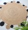 Handmade Ramsha jute rug round rug 150 cm outdoor rug br-029 black and natural Braided Jute Round Rug
