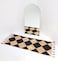 Ramsha Handmade Natural &amp; Black Color kitchen mat 80x200 cm Br-030 Braided Rug with Tassel